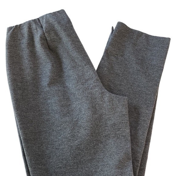 J Jill Ponte Slim Leg Gray Pant Knit Pullon Charcoal Gray Side Slit Size S Tall - Picture 16 of 16